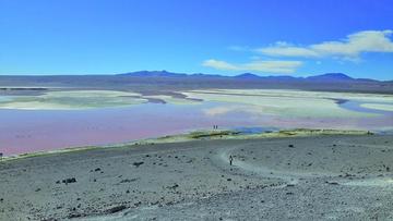 La espectacular laguna captada durante un viaje a la región del sudoeste potosino.