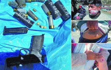 Imágenes presentadas por la Defensoría sobre los elementos encontrados en Viloco.