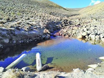 Este el lugar donde cortaron el agua del río.