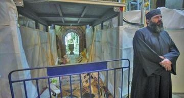 La lápida de Jesús está al descubierto