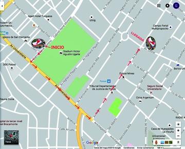 La gráfica muestra el recorrido de los actos convocados por la Gobernación.
