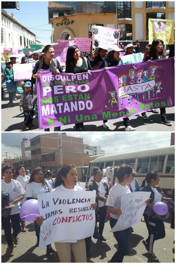 Las dos marchas se cumplieron ayer.