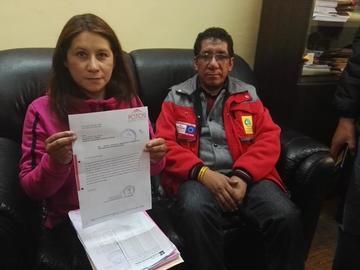 Funcionarios del ejecutivo en conferencia de prensa.