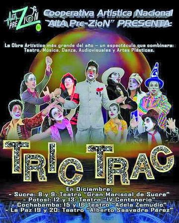 Esta noche se presenta la obra “Tric Trac” en Potosí
