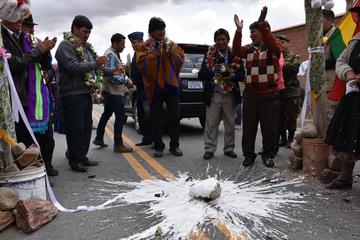 El presidente realizó la entrega del camino Puna-Chaquí Baños.
