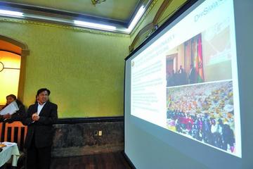 El secretario general de la Dirección Estratégica de Defensa del Manantial Silala, René Martínez.