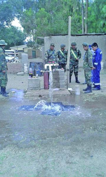 Regimento ya recibe agua subterránea  