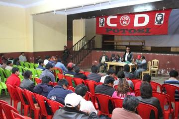 El ampliado departamental se desarrolló ayer en la tarde en ambientes de la COD.