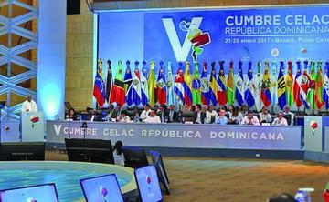 La inauguración de la reunión de cancilleres de la V Cumbre de la Comunidad de Estados Latinoamericanos y Caribeños.