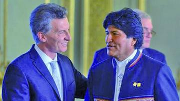 Evo y Macri programan una reunión para junio