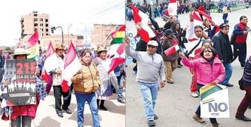 Masivas marchas a favor del Sí y del No se expresan en paz