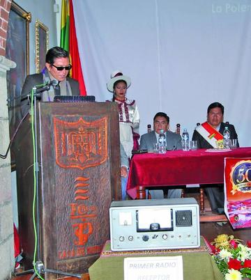 Epifanio Moscoso en el acto central de la Casa de Moneda.