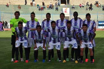 El equipo lila en su último partido de la Liga.