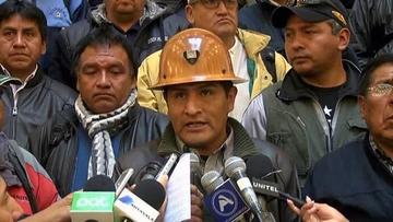 El principal dirigente del ente matriz de los trabajadores, Guido Mitma.