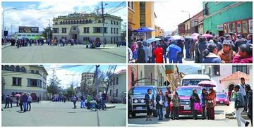 Además bloquearon las calles en cumplimiento a sus movilizaciones.