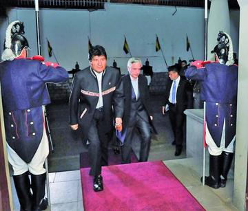 El presidente Evo Morales y el vicepresidente Álvaro García Linera.