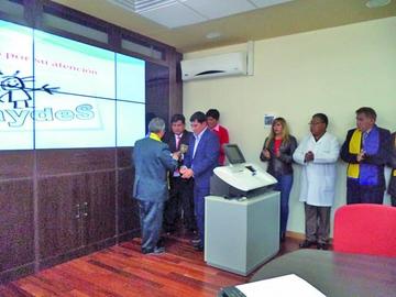 Donan un equipo para el hospital Bracamonte