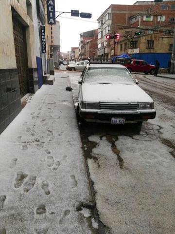 Una granizada pone en alerta  a la población de Potosí 