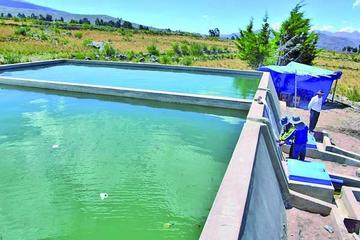 El proyecto de riego de la comunidad de Taquichiri fue construido por la Gobernación.