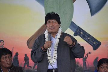 El mandatario, Evo Morales, en el Ampliado Ordinario de la seis Federaciones del Trópico de Cochabamba.