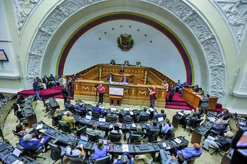 Una sesión de la Asamblea Nacional (AN) venezolana en Caracas.