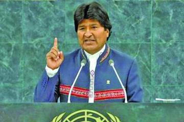 El presidente Morales, en la Conferencia sobre Océanos de la ONU en Nueva York.