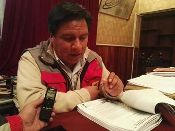El alcalde Williams Cervantes, en declaraciones a el Potosí.