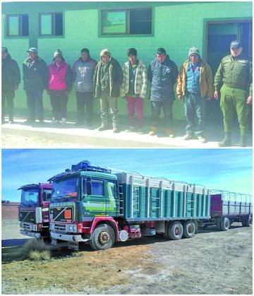 La Felcc aprehende a siete personas que llevaban sal