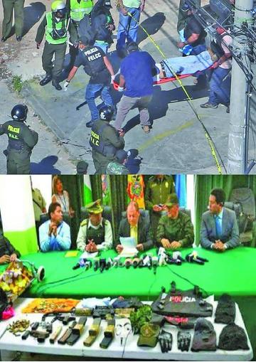 Evacúan a los heridos. El ministro Romero informó del hecho.