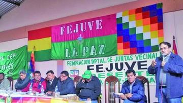El ampliado nacional se desarrolló en oficinas de la Fejuve de la ciudad de La Paz.