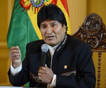 El presidente Evo Morales, en conferencia de prensa.