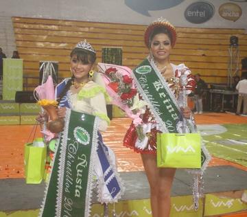 Ñusta Fajardo y Fátima Ticona, soberanas de la fiesta de 2016.