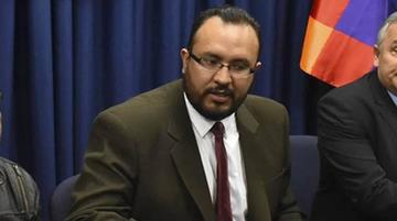 El ministro de Obras Públicas, Milton Claros.