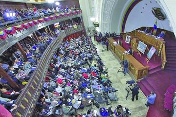 Una sesión de la Asamblea Nacional Constituyente en Caracas.