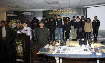 El martes 5 de septiembre fueron presentados en inmediaciones de la Felcc de La Paz.