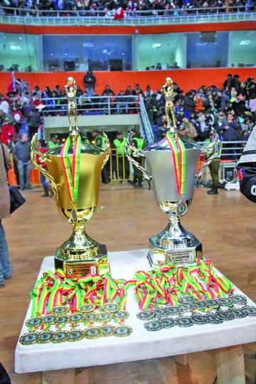 Los trofeos y medallas que serán entregados el viernes 15.