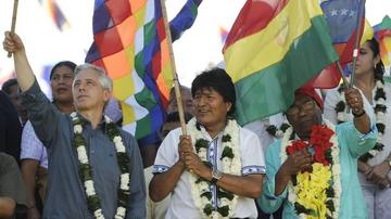 Los mandatario Álvaro García Linera y Evo Morales Ayma.
