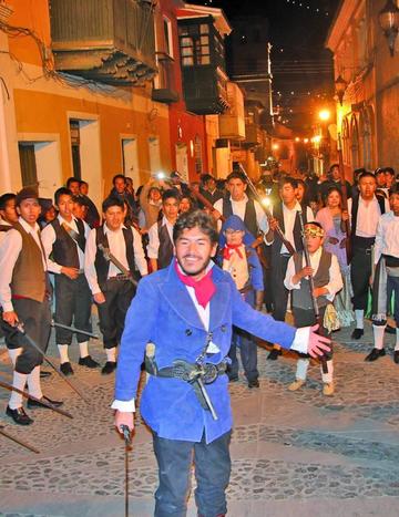 Los rebeldes en la acción del 10 de noviembre.