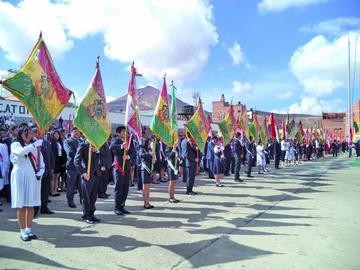 El acto escolar fue en el Campo Marte.