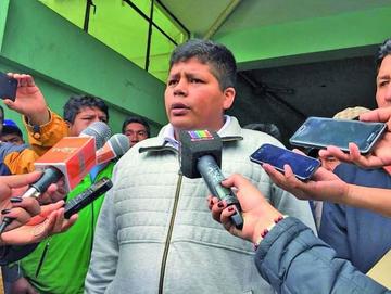 El presidente de la Asociación Departamental de Productores de Coca de La Paz, Fránklin Gutiérrez.