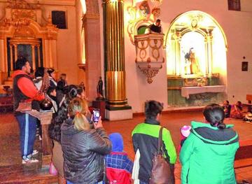 La escenificación en el templo de Santo Domingo.