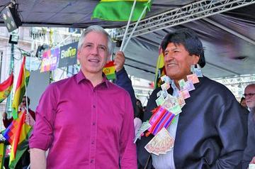 El vicepresidente Álvaro García Linera y el presidente Evo Morales Ayma.