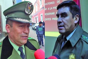 El coronel Vladimir Quiroz y su similar Juan Lizeca.