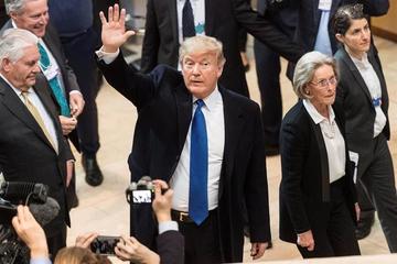 Trump agita conflicto palestino israelí en for mundial de Davos