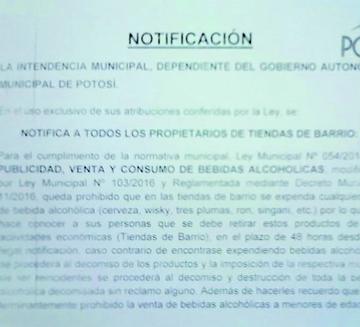 Dan 48 horas de plazo para retirar bebidas alcohólicas