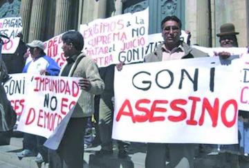 Insistirán en la extradición de Goni y Carlos Sánchez Berzaín
