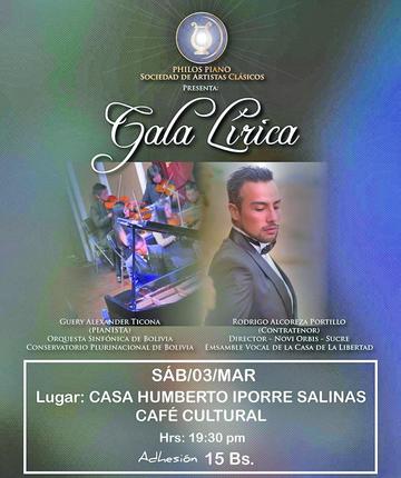 Esta noche se vive jornada musical de la Gala Lírica