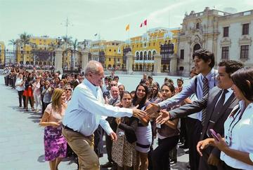 El renunciante Kuczynski se ha despidido de todos sus colaboradores en su gestión de Gobierno.