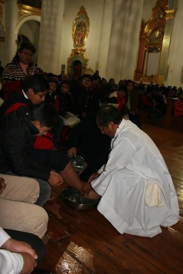 El lavatorio de los pies en la Catedral.