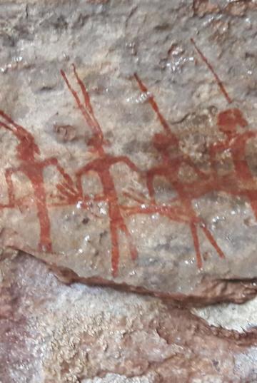Expertos estudian pinturas rupestres